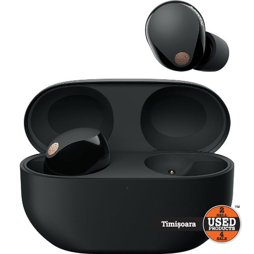 Casti Audio Wireless In Ear SONY WF-1000XM5, 360 Reality Audio, Hi Res Audio, NC (Produs NOU), Black
