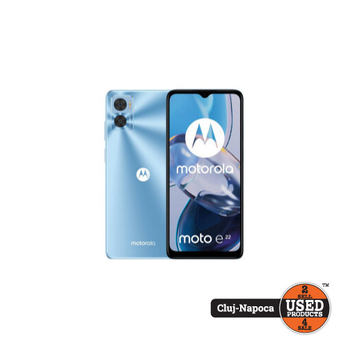 Motorola E22, 64 Gb, Dual Sim, Crystal Blue