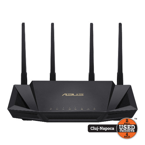 Router Wireless ASUS AX1800, Dual-Band, IPTV, OFDMA, MU-MIMO, Beamforming, AiMesh, Black