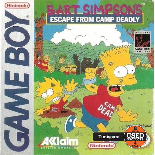 Bart Simpsons Escape From Camp Deadly - Joc Nintendo GameBoy
