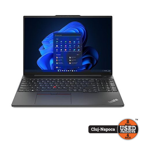 Laptop Lenovo ThinkPad E14 Gen 5, 14 inch, WUXGA IPS, AMD Ryzen 5 7530U 4.5 GHz , 16 Gb DDR4 3200 MHz, 512 Gb SSD PCI, AMD Radeon Graphics, HDMI, USB 3.2, USB-C, Black