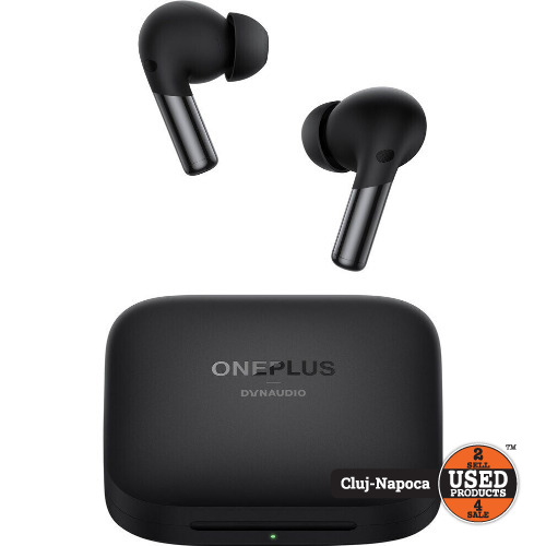 Casti In-Ear OnePlus Buds Pro 2 E507A, True Wireless, Bluetooth, Microfon, Noise Cancelling, Negru