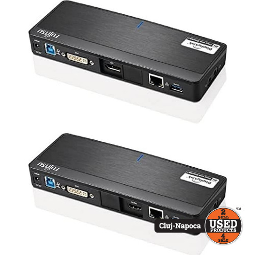 Fujitsu USB 3.0 Port Replicator, Ethernet, DisplayPort, DVI, Jack 3.5mm