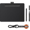 Tableta grafica Wacom Intuos M Black, CTL-6100K, Stilou 4096 niveluri presiune, 216x135 Activ, Rezolutie 2540