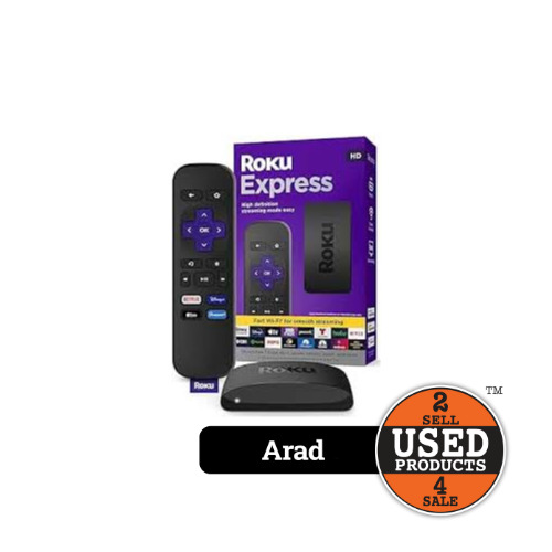 Media Player ROKU Express, telecomanda, negru
