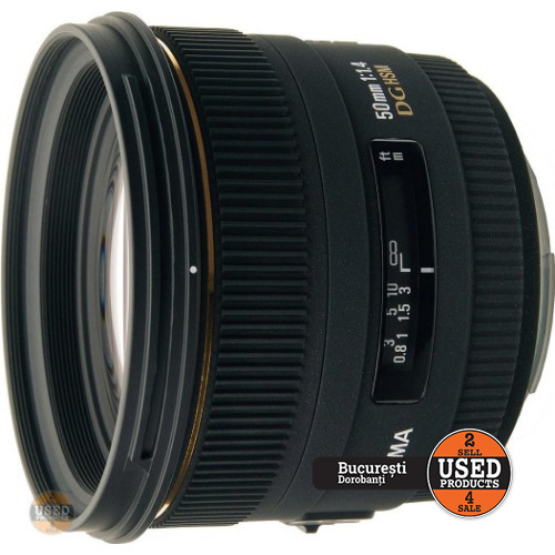 Obiectiv foto Sigma 50mm 1:1.4 EX DG HSM, montura Nikon