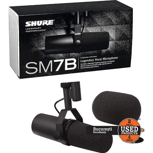 Microfon cu fir Condensator Shure SM7B, XLR, Cardioid