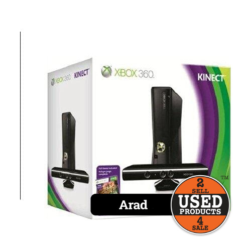 Consola Microsoft Xbox 360S 4 Gb + Controller + Senzor Kinect
