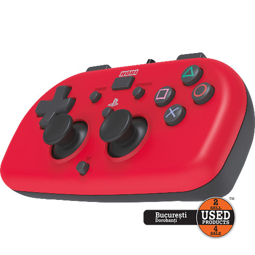 Gamepad cu fir HORI MINI PS4-101E, pentru PS4, Red