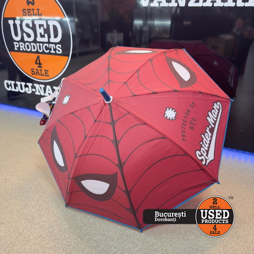 Umbrela automata pentru copii, Spider-Man, 48 Cm