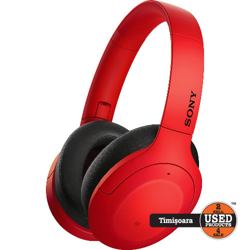 Casti Audio Over Ear SONY WH-H910N Red, Hear On 3, Wireless NC, Hi Res Audio, Google Assistant, Autonomie 35h,
