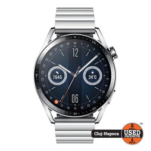 Smartwatch Huawei Watch GT 3 46mm, JPT-B29, 1.43 inch, 4 Gb, Stainless Steel Case