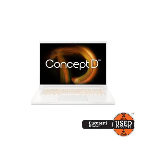 Laptop Acer Concept D3 cu procesor Intel Core i7-11800H pana la 4.60 GHz, 16 inch, WUXGA, IPS, 16GB DDR4, 1TB SSD, NVIDIA GeForce RTX 3050 Ti 4GB, White
