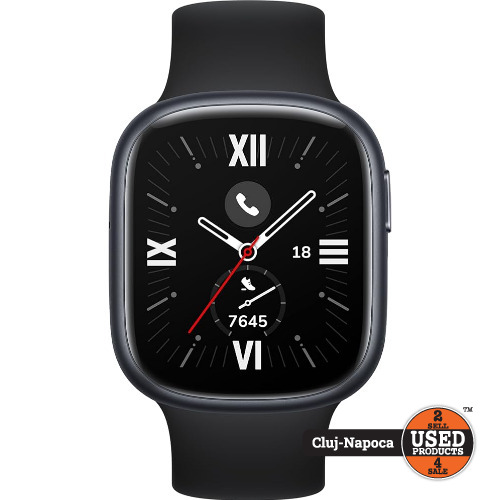Smartwatch Honor Watch 4 TMA-B19, Display AMOLED 1.75 inch, Bluetooth, GPS, Negru