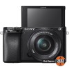 Aparat foto Mirrorless Sony Alpha A6000, 24.3Mp, Display 3 inch, Negru + Obiectiv E 3.5-5.6/PZ 16-50mm OSS