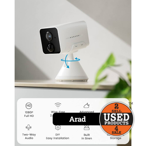 Camera de supraveghere pentru interior ,ieGeek ZS-GX7S, wireless, detectare umana, audio bidirectional, viziune nocturna 30ft, Cloud/SD Camera de supraveghere pentru interior ,ieGeek ZS-GX7S, wireless, detectare umana, audio bidirectional, viziune nocturna 30ft, Cloud/SD