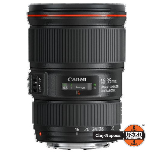 Obiectiv foto DSLR CANON EF 16-35mm,  1:4 L IS STM, Full frame, Parasolar, 615 g Obiectiv foto DSLR CANON EF 16-35mm,  1:4 L IS STM, Full frame, Parasolar, 615 g