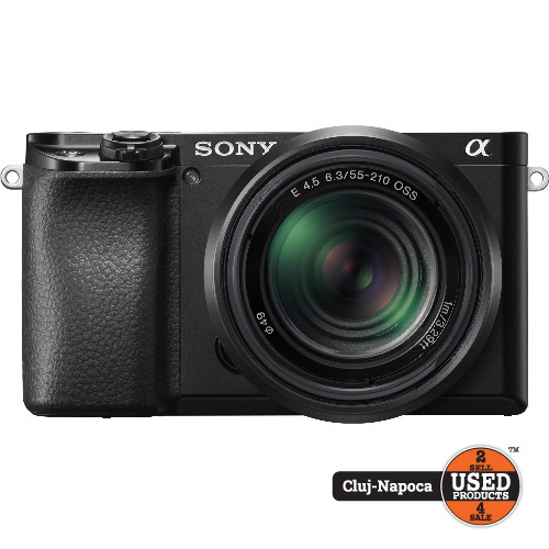 Aparat foto Mirrorless SONY Alpha A6100, 24.2 MP, 4K, Wi-Fi, Obiectiv E 3.5-5.6/PZ 16-50mm OSS