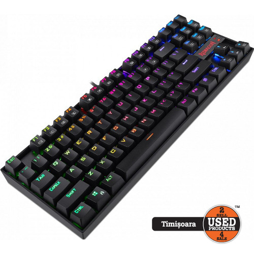 Tastatura cu fir Redragon Kumara RGB, Mecanica, QWERTY
 Tastatura cu fir Redragon Kumara RGB, Mecanica, QWERTY