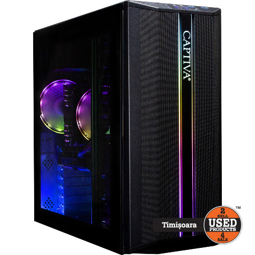 Unitate PC Gaming Captiva, AMD Ryzen 5 5500, Placa Baza MSI A520M-A PRO, 16 Gb RAM DDR4, SSD 1 Tb, Sursa CAPTIVA POWER M450W 85 PLUS, nVidia GeForce RTX 3060 12 Gb
