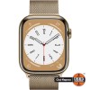 Apple Watch Series 8 45mm, Gold Stainless Steel Case, GPS+Cellular, Gold Milanese Strap, A2775