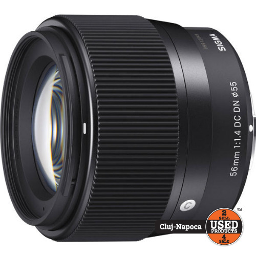 Obiectiv foto Sigma 56mm, F1.4 DC DN, montura Canon Obiectiv foto Sigma 56mm, F1.4 DC DN, montura Canon