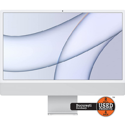 Apple iMac (2021) 24-inch Retina Display 4.5K, M1 8-Core CPU, 8-Core GPU, 8 Gb RAM, SSD 256 Gb, A2438, Silver
