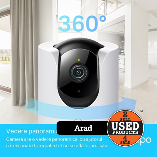 Camera IP Wireless TP-LINK Tapo C225, QHD 1440P,IR, Night Vision,Alb Camera IP Wireless TP-LINK Tapo C225, QHD 1440P,IR, Night Vision,Alb