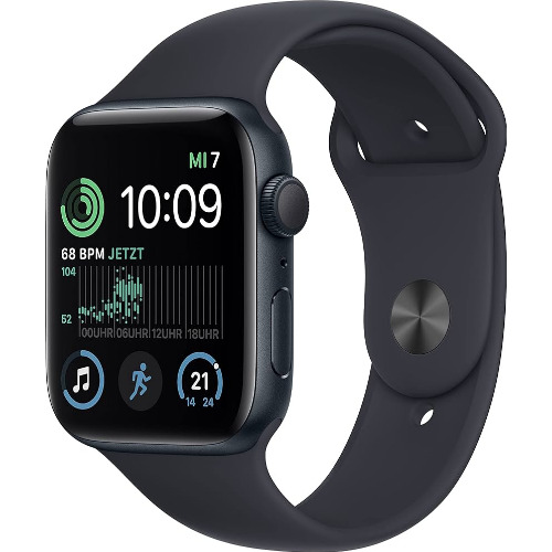 Apple Watch SE (2nd Gen) 44mm, Midnight Aluminium Case, Midnight Sport Band, A2723 Apple Watch SE (2nd Gen) 44mm, Midnight Aluminium Case, Midnight Sport Band, A2723