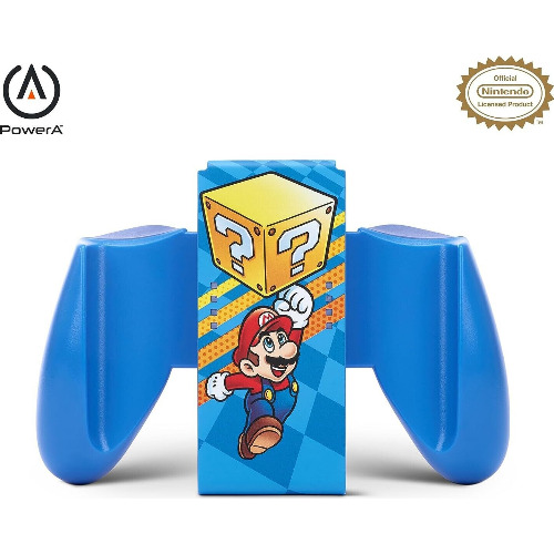 Controller Grip, PowerA Comfort Grip, Nintendo Switch, Mystery Block Mario, Joy-Con, Albastru (Produs NOU!)
