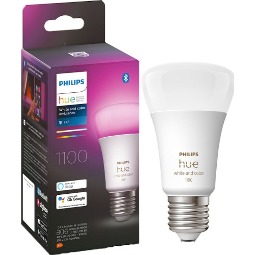 Bec Inteligent LED Philips Hue BT E27, 9W, 806lm, Bluetooth, Alb si RGB (Produs NOU!)
