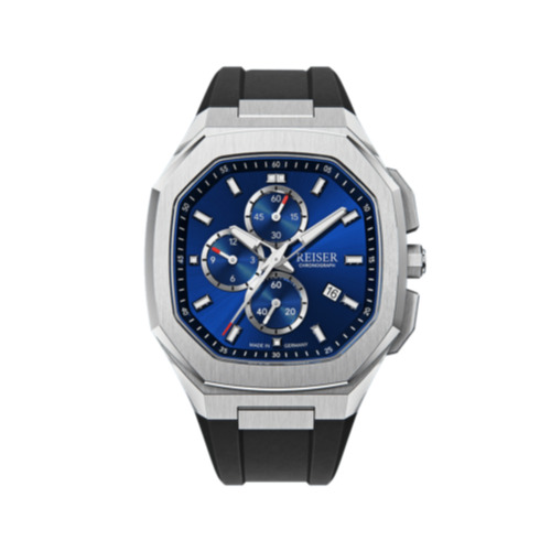 Ceas Barbatesc Reiser Alpen Chronograph, Cristal Safir, 41 mm, WR 50 m, Quartz, Negru
