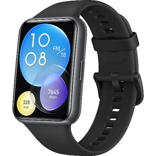 Smartwatch HUAWEI Watch Fit 2 Active Edition, Android/iOS, Midnight Black Silicone Strap
