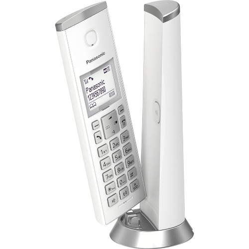 Telefon fara fir DECT Panasonic KX-TGK220G, LCD, Maxim 50 Contacte, Alarma, Alb
