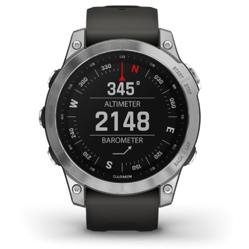 Smartwatch Garmin Fenix 7, 47mm, Silver/Graphite
