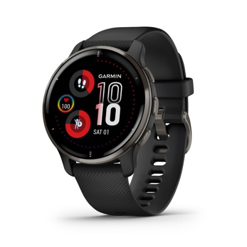 Smartwatch Garmin Venu 2 Plus, 43mm, Bluetooth, Wi-Fi, GPS, 5 ATM, Black
