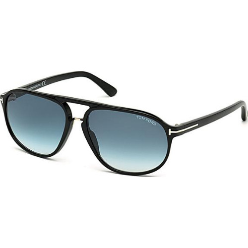 Ochelari de soare polarizati Tom Ford Jacob FT0447 01P, Lungime lentilă 60 mm, Formă rame Pilot, Grau Verlaufend
