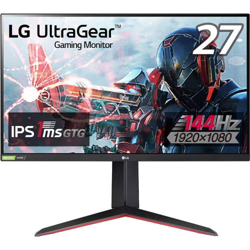 Monitor Gaming LED IPS LG UltraGear 27GN650-B, 27 inch FHD, 144Hz, 1ms, HDR10, 2x HDMI, Display Port, Pivot, AMD FreeSync Premium, nVidia G-Sync