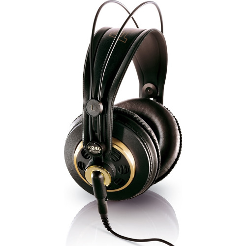 Casti Audio AKG K240 Studio, Bass Boost, 104 dB, 15 - 25000 Hz, Cablu detasabil, Jacl 3.5mm, Auriu/Negru
