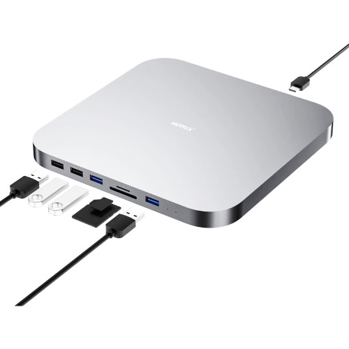 HDD Docking Station & Hub Thunderbolt Motrix MH240 pentru Apple M1 Mac Mini, 2 x USB 3.0, 2 x USB 2.0, SD Card, Thunderbolt 3, 2.5 inch SATA HDD Slot, Micro SD Card, USB-TYPE C
