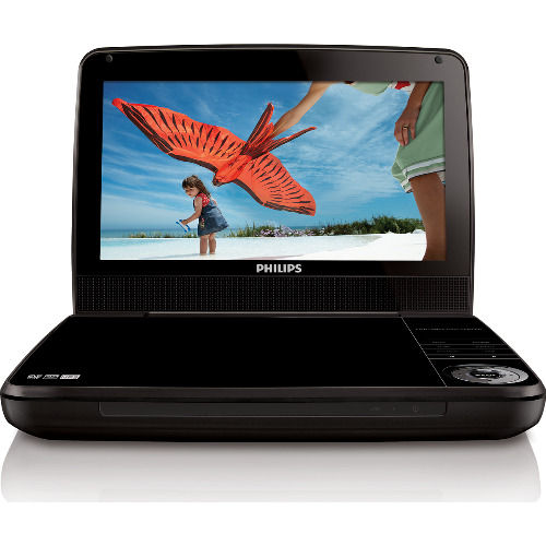 DVD player portabil Philips PD9010/12, Display 9 inch LCD TFT 640 x 220, AV, USB, Jack 3.5mm, Negru
