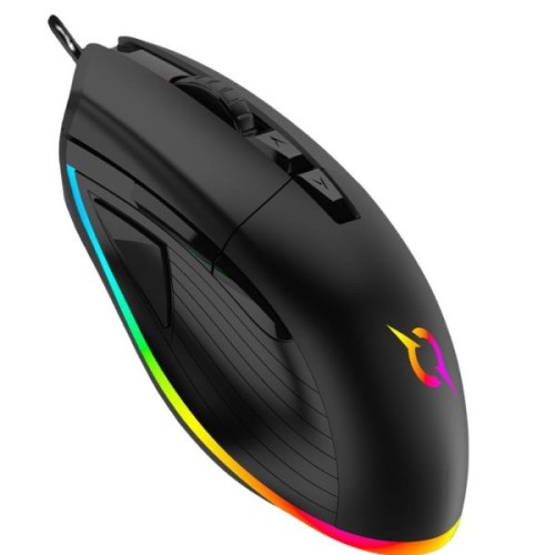 Mouse Gaming AQIRYS ACRUX, RGB, Soft Cable, 12000 DPI, Negru
