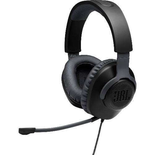 Casti Gaming cu fir JBL Quantum 100, Multiplatforma, 3.5mm, Microfon, Negru
