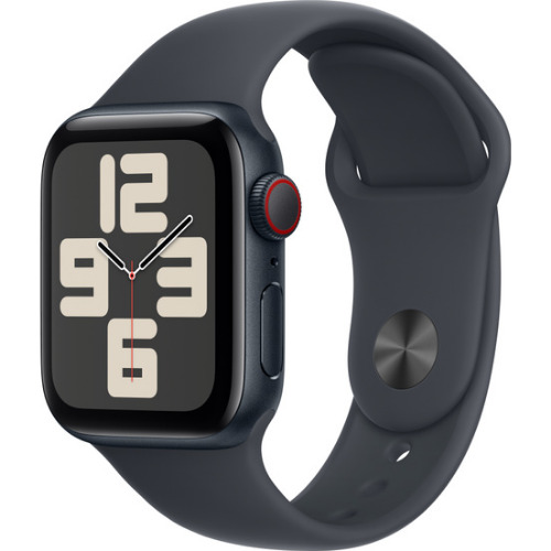 Apple Watch SE A2725 (2nd Gen) 40mm, GPS, Cellular, Midnight Aluminium Case, Midnight Sport Band
