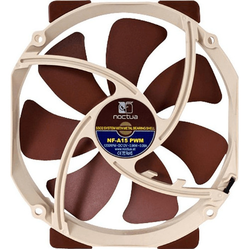 Ventilator Noctua NF-A15 PWM, 900 - 1200 RPM, 19.2 dB, Flux de aer 88.7 - 115.5, 140x150x25mm
