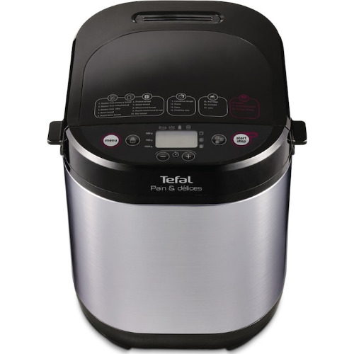 Masina de paine TEFAL Pain et Delice PF240E38, 500g - 1Kg, 3 Niveluri de rumenire, 20 Programe, 700W, Negru/Gri