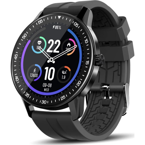 Smartwatch Kospet Magic 2S, 1.32 inch Tactil IPS, 200 mAh, Bluetooth, Waterproof, Gasire telefon, Anti-pierdere, Negru
