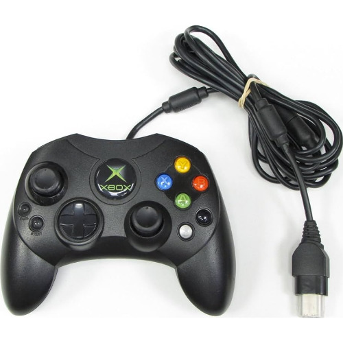 Controller Microsoft XBOX Classic cu fir, Negru
