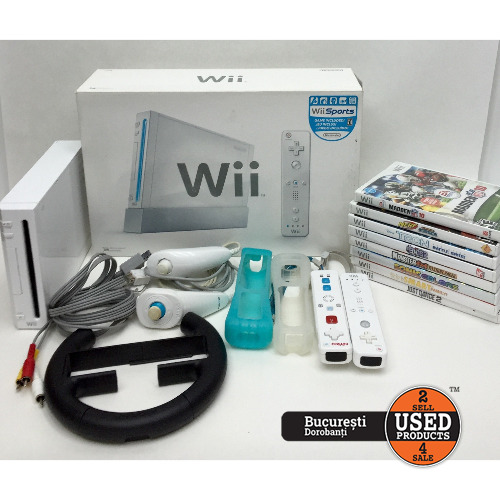 Consola Nintendo WII + 2x Controller + 2x Nunchuck
