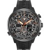 Ceas barbatesc Citizen Navihawk Atomic JY8035-04E, 48mm, Quart, Sincronizare atomica Eco-Drive, Cronograf, Curea silicon, Calendar perpetuu, 20 ATM, Negru